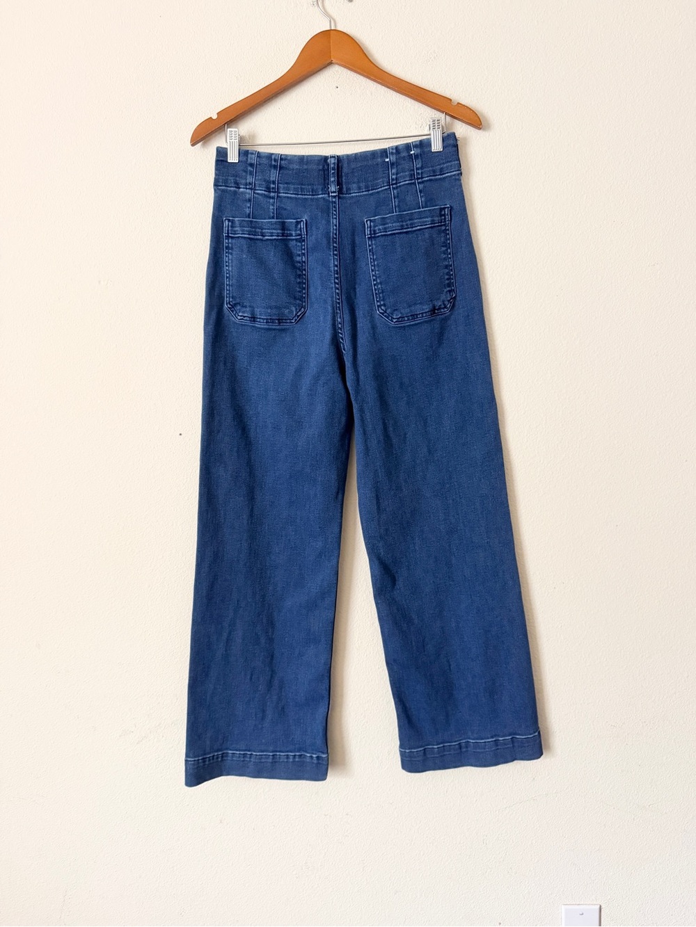 Anthropologie Maeve SIZE 30 TALL The Colette wide leg high rise jeans in dark - Picture 4 of 6